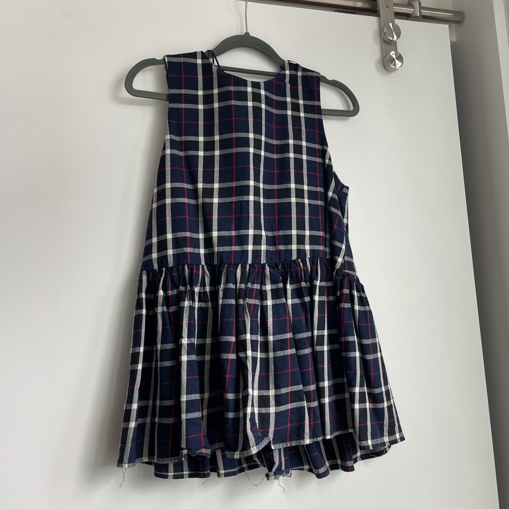 Zara peplum top with tie back